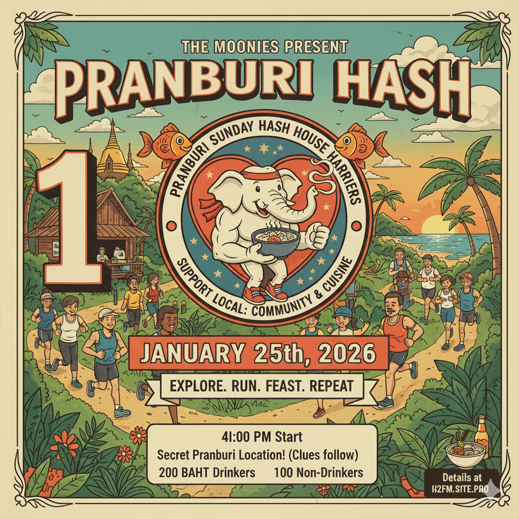 Hua Hin Full Moon Hash group photo