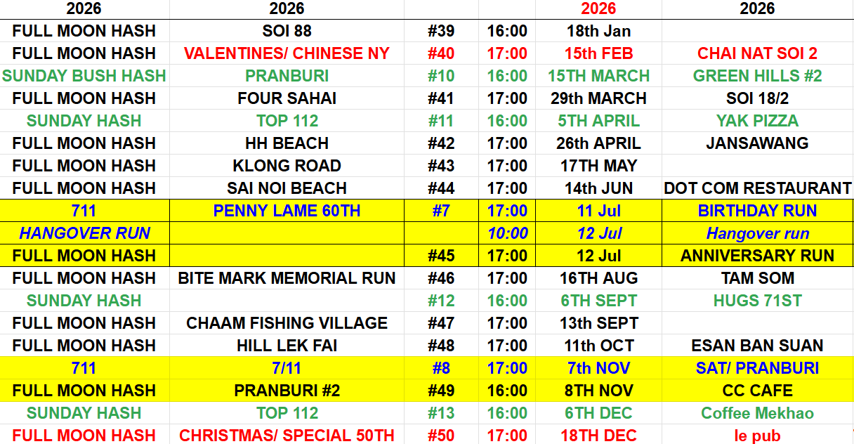 Hua Hin Full Moon Hash 2026 banner